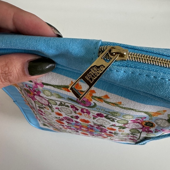 New Estée Lauder Floral Makeup Bag Blue - Picture 5 of 8